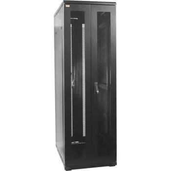 IT-BUDGET 19 inch szerver rack SRK - 42U - 600x1000 mm - perforált dupla ajtók elöl és hátul - Flatpack - fekete (90ITB19SRK42610DTSN)