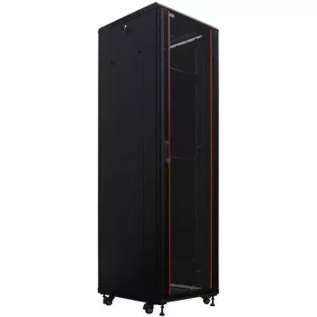 IT-BUDGET 19 inch szerver rack SRK - 42U - 600x1000 mm - üveg-/acélajtó - Flatpack - fekete 90ITB19SRK42610GSN