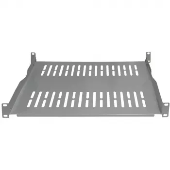 IT-BUDGET 19 inch rack polc / eszköztálca - 80 kg teherbírás - 350 mm mélység - mélységben állítható rögzítés - világosszürke (90ITB19FBX350G)
