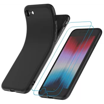 Garegce tok iPhone SE 2022 / SE 2020 / 8 / 7 készülékhez 2 edzettüveg kijelzővédő fóliával