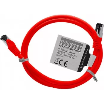 IT-BUDGET Premium tiszta réz patch kábel - Flex AWG 26 - Cat.8.1 - 2000 MHz - halogénmentes - PoE+ - 40 Gbit/s - piros - 1,5 m 90ITBFLEX81PK15R