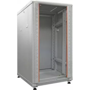 IT-BUDGET 19 inch hálózati szekrény SRK - 18U - 600x1000 mm - üveg-/acélajtó - előszerelt - világosszürke 99ITB19SRK18610GGNM