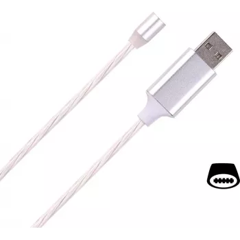 CYOO Flow Light Magnet USB Type-C kábel 1m fehér LED töltőkábel adatszinkronizálás CY121476