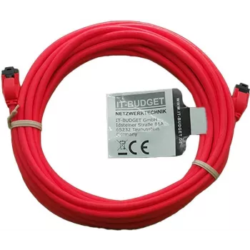 IT-BUDGET Full Copper Premium Patch kábel - Slim AWG 28 - Cat.8.1 - 2000 MHz - halogénmentes - PoE+ - 40GBit - piros - 5 m (90ITBSLIM81PK5R)