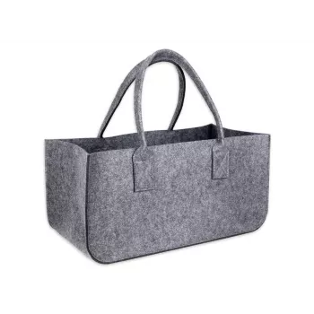 Schramm NEW-4543 sötétszürke filc tűzifakosár és tárolókosár 50x25x25 cm