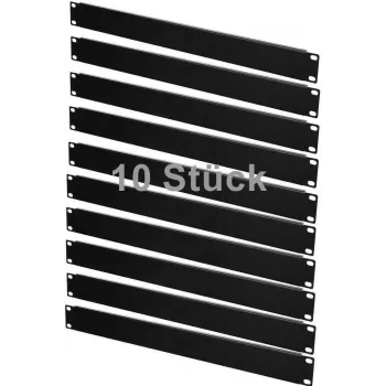 IT-BUDGET SPAR-PACK 10x 19 inch rack vakpanel 1U fekete acél ZAA90ITBBP1HES