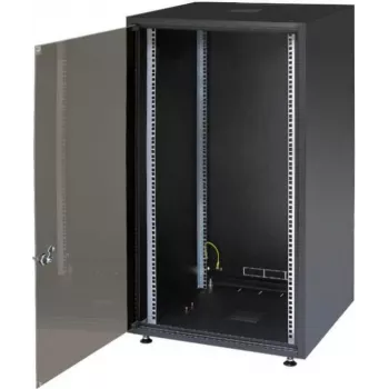 IT-BUDGET 19 inch szerver szekrény SJB - 15U - 600x800 mm - üvegajtó - hátfal - fekete (W-SJB6080-15S-161)