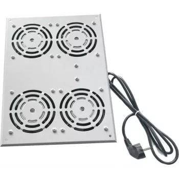 IT-BUDGET ventilátoregység SRK állószekrényekhez - 4 aktív ventilátor - 640 m³/h - termosztát - kapcsoló - világosszürke (90ITB19SRKFAN4G)