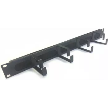 IT-BUDGET 19 inch kábelmenedzsment kefepanel 1U 4 fém kábelcsipesszel 44x70 mm fekete 90ITBKDFPMB1HES