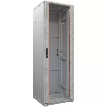 IT-BUDGET 19 inch hálózati szekrény SRK, 38U, 600x600 mm, üvegajtó elöl, acélajtó hátul, flatpack, világosszürke 90ITB19SRK3866GGN