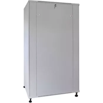 IT-BUDGET 19 inch hálózati szekrény SRK - 22U - 600x800 mm - üveg-/tömör ajtó - Flatpack - világosszürke 90ITB19SRK2268GGN