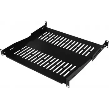 IT-BUDGET 19 inch rack polc / eszköztartó, 80 kg teherbírás, 350 mm mélység, mélységben állítható rögzítés, fekete (90ITB19FBX350S)
