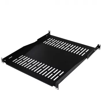 IT-BUDGET 19 inch rack polc / eszköztartó - 80 kg teherbírás - 550 mm mélység - mélységben állítható rögzítés - fekete (90ITB19FBX550S)
