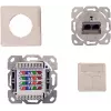 IT-BUDGET Cat.6A árnyékolt süllyesztett hálózati aljzat, 2 x RJ45, tisztafehér, PoE+ 90ITBDDRW