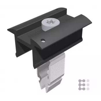 Schletter Rapid16 földelőkapocs PV-modulokhoz 30-40 mm, fekete eloxált alumínium (131121-901)