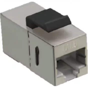 IT-BUDGET RJ45 modul csatlakozó Cat. 6A árnyékolt, kompakt, Snap-in, ezüst 90ITBMK6AS