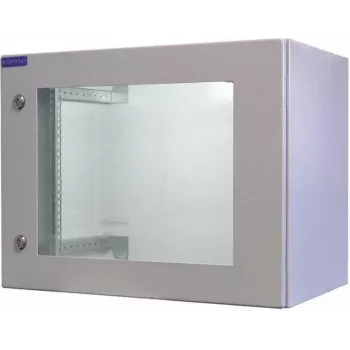 RESISTER 19 inch hálózati szekrény PRO - IP66 kültéri és ipari - nézőablakos ajtó - 9U - 600x400 mm - világosszürke (90RR19WV94GG)