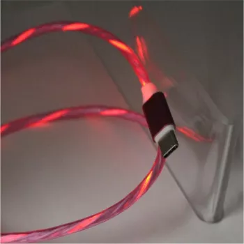 CYOO Flow Light USB-C kábel 1 m rózsaszín világító LED-flow-effekttel CY120984