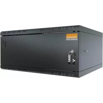 IT-BUDGET TAUNUS 19 inch fali ház 4U, 450 mm mély, zárható acélajtó, fekete 90ITB19445MS