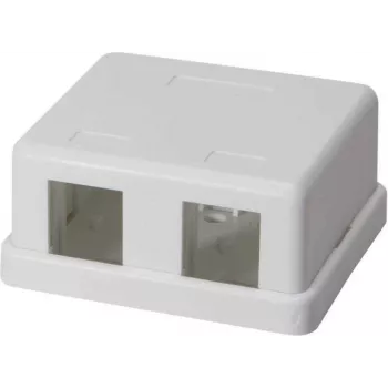 IT-BUDGET fali adatcsatlakozó-doboz 2 x RJ45 Keystone-modulhoz - fehér 90ITBAKPG2P