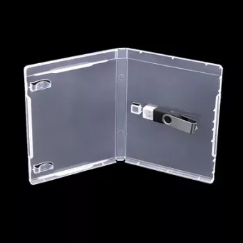 MediaRange BOX905 üres Blu-ray tok USB-stickhez, 170x135mm, átlátszó