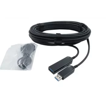 EXSYS USB 3.2 Gen 1 aktív optikai kábel (AOC), 30 m, USB-A dugó USB-A dugó, fekete EX-K1693