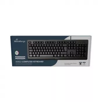 MediaRange MROS109-IT vezetékes USB 2.0 QWERTY olasz billentyűzet, fekete