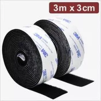 Quadrios 24CA321 öntapadós tépőzár 3 m x 3 cm fekete