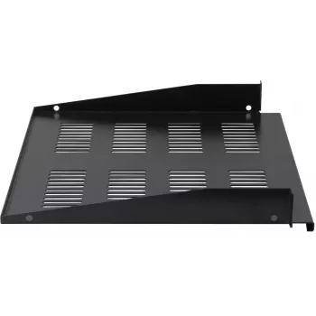 Rockstable RS19-FH18 19 inch 1U tömör polc, 400 mm mélység, 25 kg teherbírás, fekete
