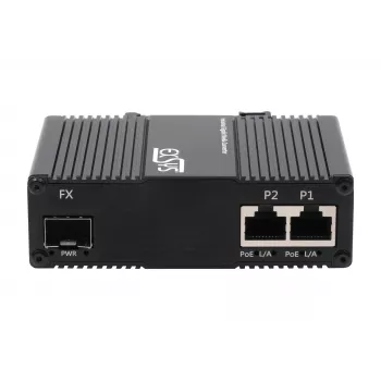 EXSYS EX-60344 2-portos PoE++ médiakonverter 90W, SFP, -40°C és +80°C között