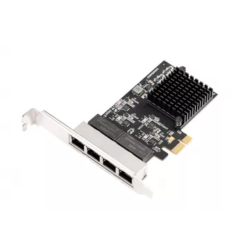 EXSYS EX-6083 PCIe x4 Gigabit Ethernet 4 portos low-profile hálózati kártya