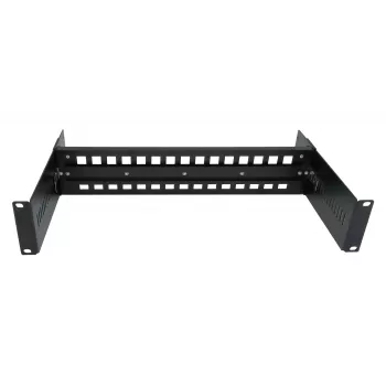 EXSYS DIN-sín rack felszerelőkészlet, 2U, 19 inch, 35mm DIN-sín, fekete EX-6090
