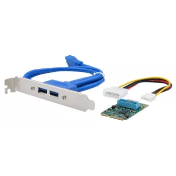 EXSYS EX-48010-3 Mini PCIe USB 3.2 Gen 1 kártya 2 csatlakozóval (NEC)