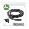 Quadrios 25CA740 fonott kábelvédő, nyújtható PET, fekete, 3 m, 25-32 mm kötegekhez