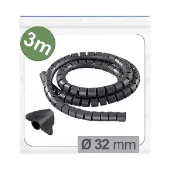 Quadrios 25CA740 fonott kábelvédő, nyújtható PET, fekete, 3 m, 25-32 mm kötegekhez
