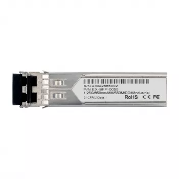EXSYS EX-SFP-0055 SFP adó-vevő LC duplex multimód 550m 1,25Gbps 850nm -40°C és 80°C között