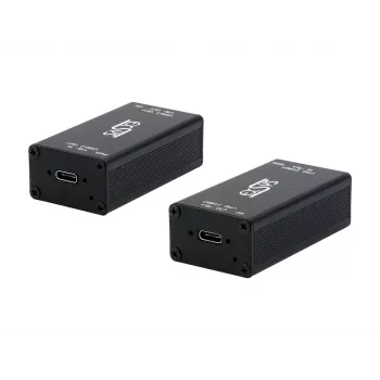 EXSYS EX-1502HMVS ipari 1-port USB-C 3.2 Gen 1 - USB-A adapter 15KV ESD túlfeszültség-védelemmel, DIN-sínre szerelhető, 9-48V DC