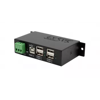 EXSYS EX-1594HMS USB 2.0 4-port ipari hub DIN-sínes készlettel