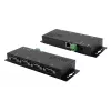 EXSYS EX-6164 4 portos RS-232 soros eszközszerver, Ethernet–soros, fém, 10/100 Mbps, virtuális COM