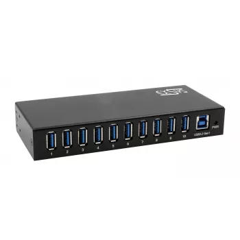 EXSYS EX-11290HMS USB 3.2 Gen 1 10 portos hub 12V/5A tápegységgel
