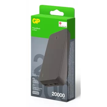 GP PowerBank B+ 20000 mAh fekete GPPBB20BBKBSR554