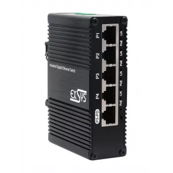 EXSYS Mini 5 portos Ethernet PoE pass-through switch – 5x10/100/1000Tx (EX-62020POE-P)