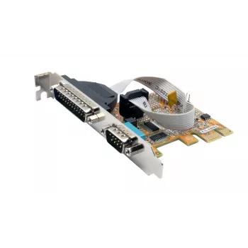 EXSYS EX-44083 PCIe 2 portos RS-232 soros kártya, ASIX AX99100, DB9, Low Profile