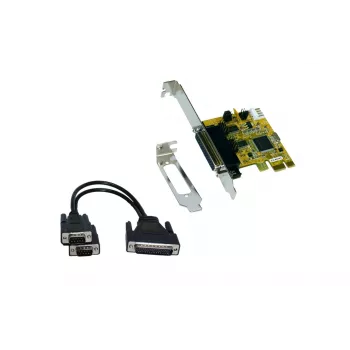 EXSYS EX-44343-2S 2 portos RS-232 PCI Express soros kártya, MosChip MCS9901, Low Profile