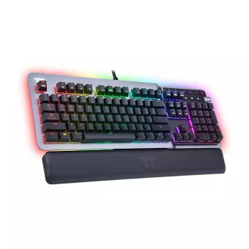 Thermaltake Argent K5 mechanikus gamer billentyűzet - Cherry MX Speed Silver, RGB, német kiosztás