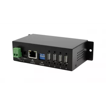 EXSYS EX-6003HMVS-POE-ON 4 portos USB 2.0 Gigabit Ethernet szerver PoE-val, 15KV ESD-védelem