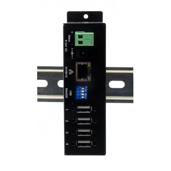 EXSYS EX-6003HMVS-POE-ON 4 portos USB 2.0 Gigabit Ethernet szerver PoE-val, 15KV ESD-védelem