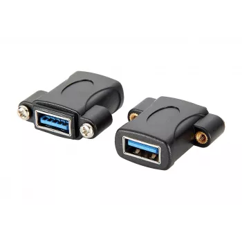EXSYS EX-49301 USB 3.2 Gen 1 beépíthető adapter, USB-A aljzat USB-A aljzatra, 5Gbps, fekete