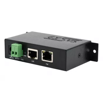 EXSYS EX-6008POE Gigabit PoE++ injektor, 60W, IEEE 802.3bt, 48-57V DC csatlakozókapocs bemenet, DIN sín/fali szerelés
