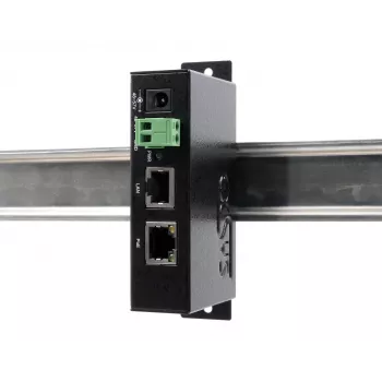 EXSYS EX-6008POE Gigabit PoE++ injektor, 60W, IEEE 802.3bt, 48-57V DC csatlakozókapocs bemenet, DIN sín/fali szerelés